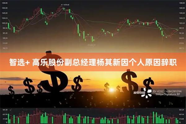 智选+ 高乐股份副总经理杨其新因个人原因辞职